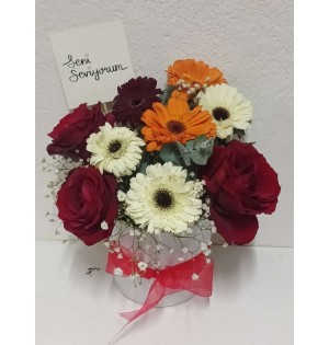 Porselen Vazoda Gerbera ve güller